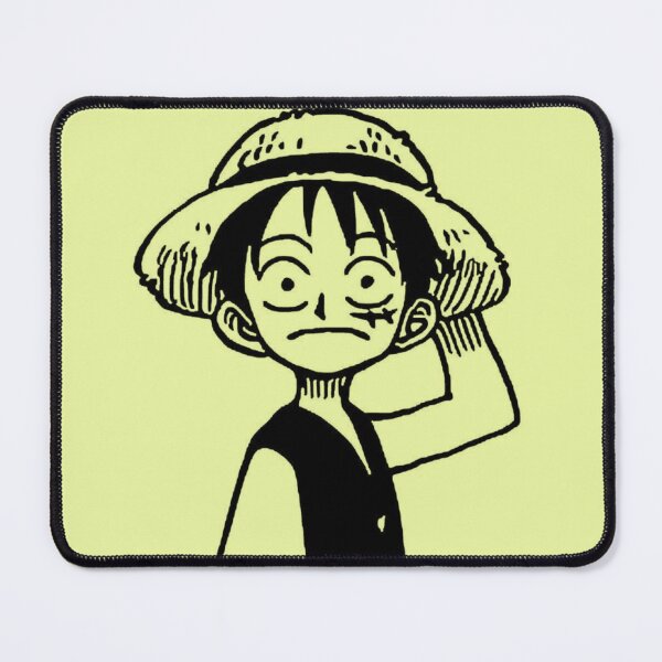 Item preview, Cute Monkey D Luffy Minimalist Black and White Art designed and sold by ScrubsNStrokes.