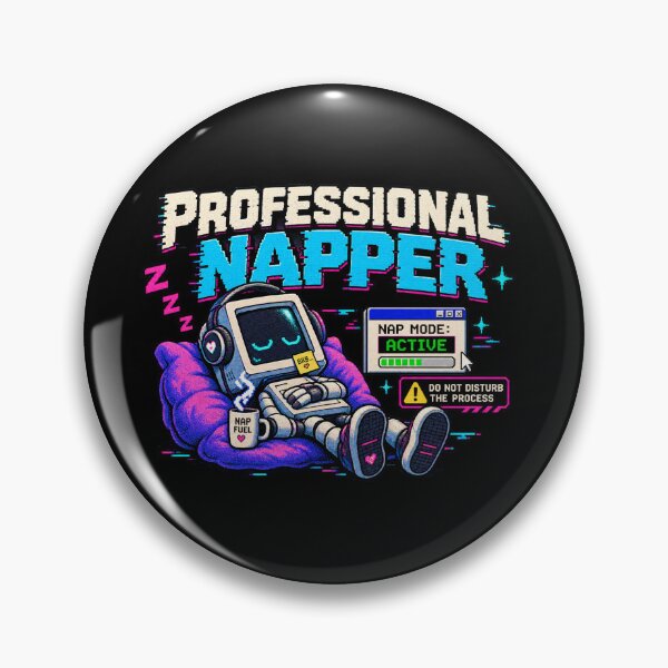 Item preview, Professional Napper – Retro Pixel Sleep Humor designed and sold by Mad Factory Designs.