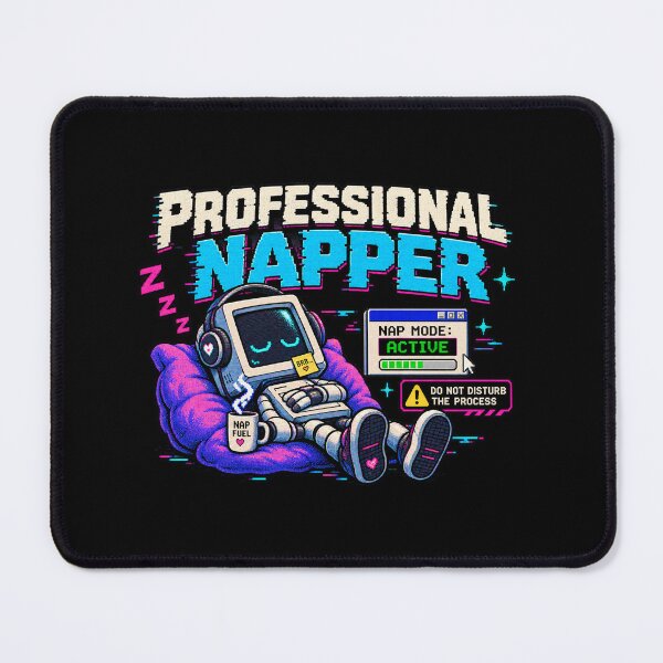 Item preview, Professional Napper – Retro Pixel Sleep Humor designed and sold by Mad Factory Designs.