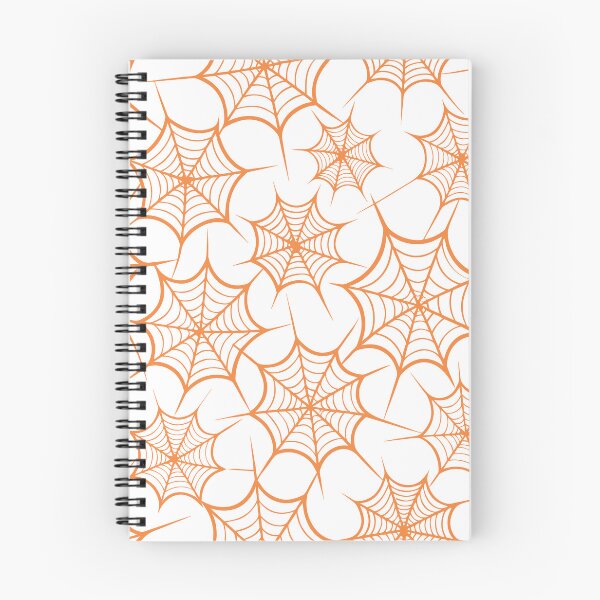 Item preview, Orange Spiderwebs Halloween Pattern designed and sold by VibnWalls.