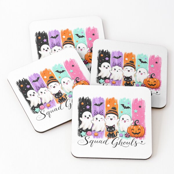 Item preview, Squad Ghouls Colorful Cute Halloween Ghosts designed and sold by CleanDecor.