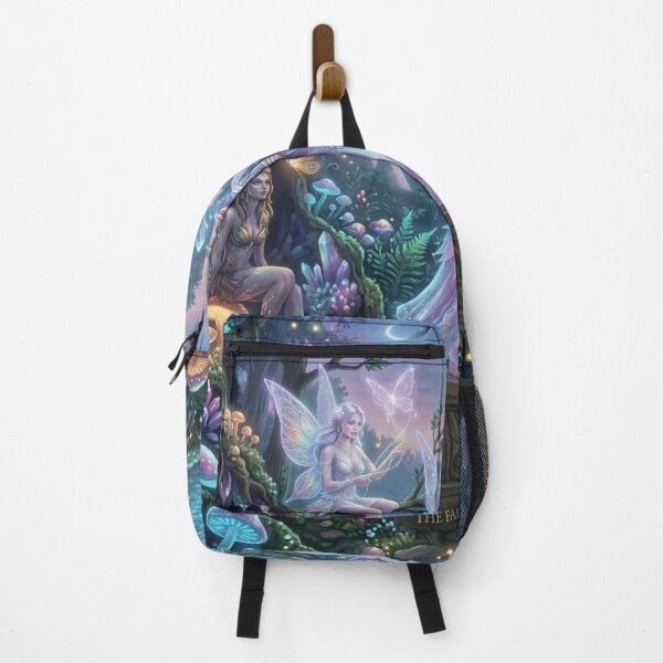 Item preview, Opalite Fairy with Glowing Butterfly – Iridescent Fantasy Art designed and sold by Ditstyle.
