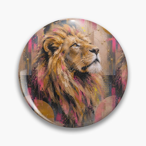Item preview, Leo Zodiac Sign Painting – Lion Star Sign Art designed and sold by GalleryKauffeld.