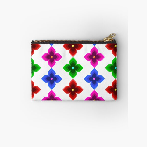 Item preview, Colourful Geometric Floral Seamless Pattern – Hand Drawn Red, Green, Blue & Pink Design designed and sold by martinspixs.