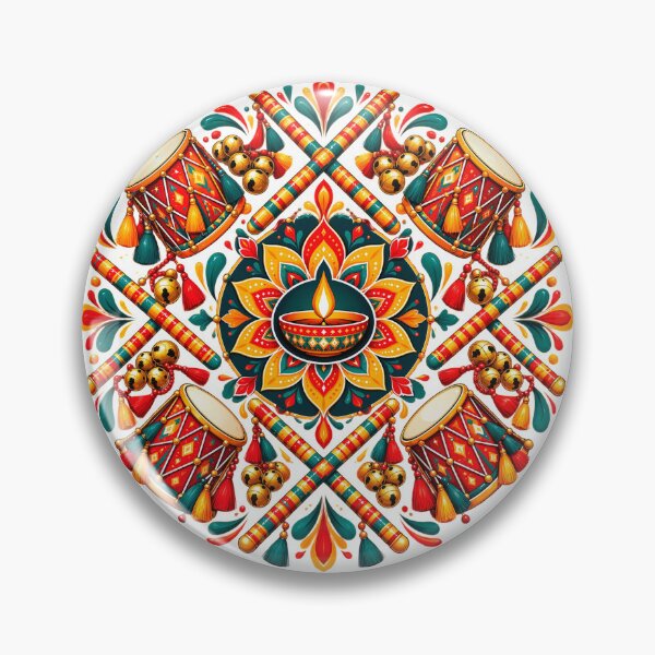 Item preview, Garba Mandala – Colorful Navratri Dandiya Festival Design designed and sold by Amit A.