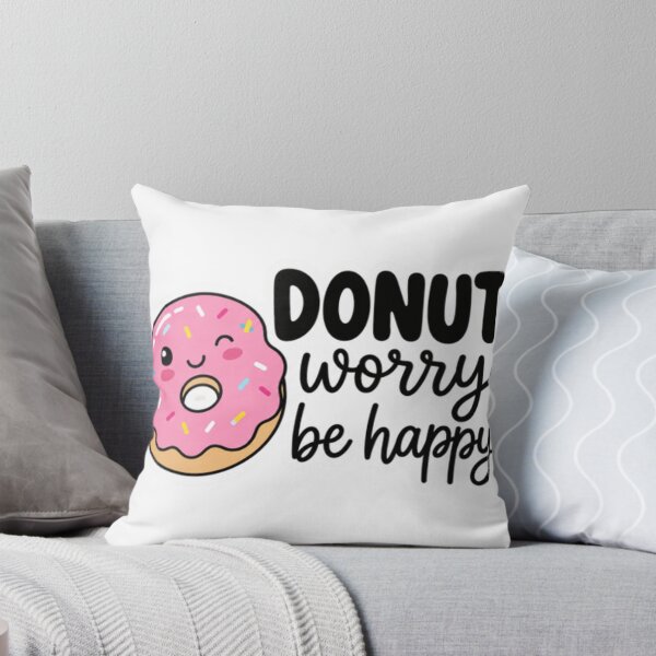 Item preview, Donut Worry Be Happy Cartoon designed and sold by LongIslandDesgn.