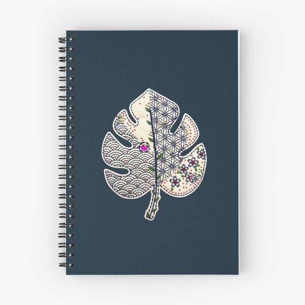 Item preview, monstera leaf in sashiko mix designed and sold by Maewshooter.