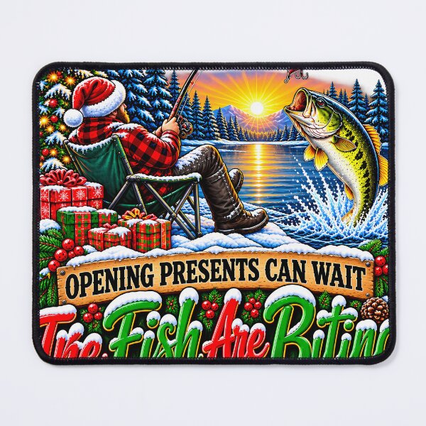 Item preview, Opening Presents Can Wait The Fish Are Biting Christmas Bass designed and sold by 198tees.