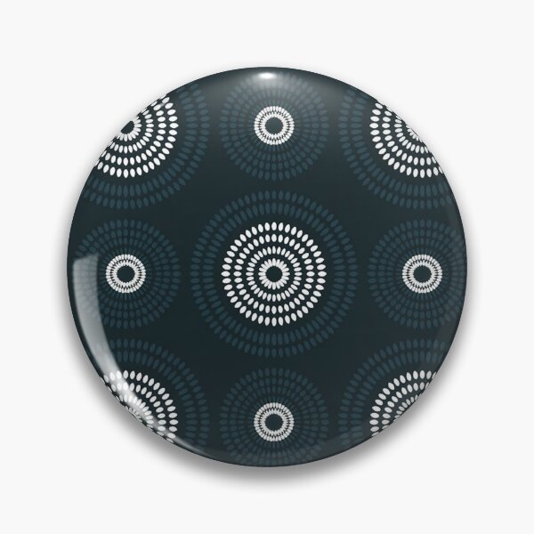 Item preview, Dark Navy Geometric Dotted Circle Tribal Pattern designed and sold by Mindful Wall Art Studio.