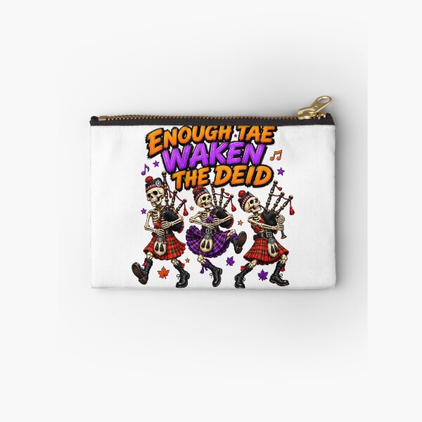 Item preview, Scottish Skeleton Bagpipers Halloween - Enough to Waken the deid! designed and sold by SMalcolmDesigns.