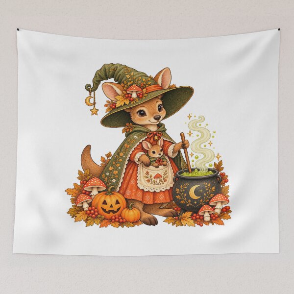 Item preview, Kangaroo Witch With Her Baby designed and sold by KMGalleria.