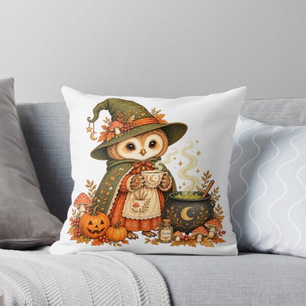 Item preview, Cozy Halloween Owl Witch designed and sold by KMGalleria.