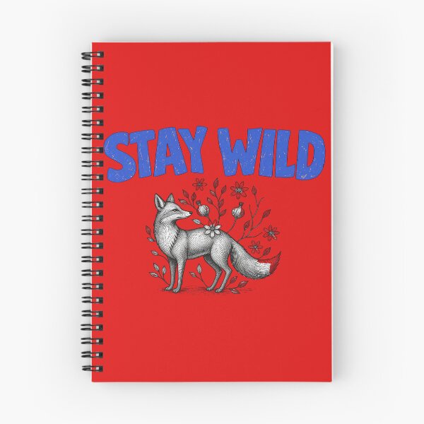 Item preview, Stay Wild Cute Fox with Wildflowers and Botanical Nature Art   designed and sold by Maniwarsi.