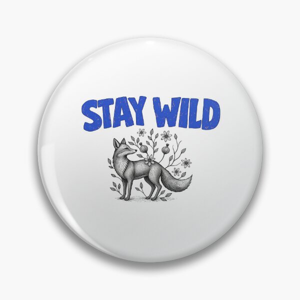 Artikelvorschau, Bleib wild, süßer Fuchs mit Wildblumen und botanischer Naturkunst entworfen und verkauft von Maniwarsi.
