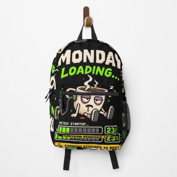 Item preview, Monday Loading – Caffeine Required Pixel Humor designed and sold by Mad Factory Designs.