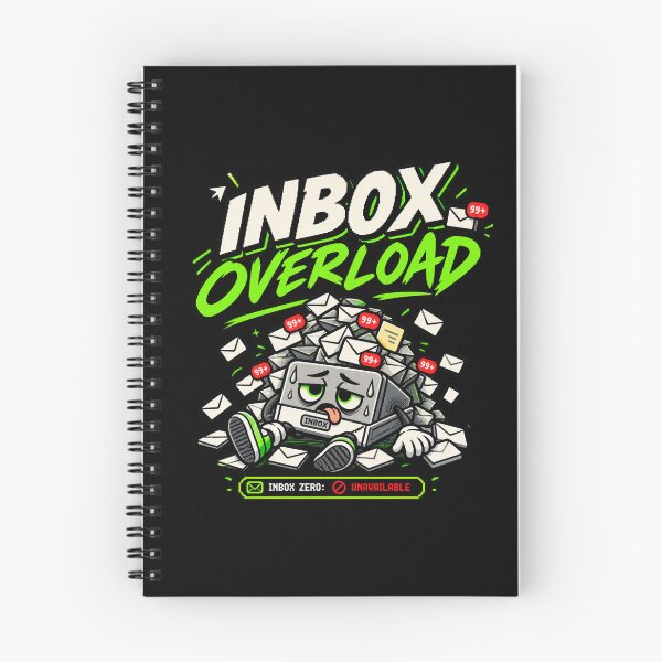 Item preview, Inbox Overload – Retro Pixel Email Humor designed and sold by Mad Factory Designs.