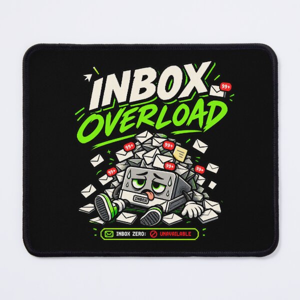 Item preview, Inbox Overload – Retro Pixel Email Humor designed and sold by Mad Factory Designs.