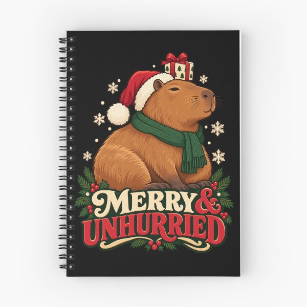 Item preview, Merry and Unhurried – Christmas Capybara designed and sold by electricpeacock.
