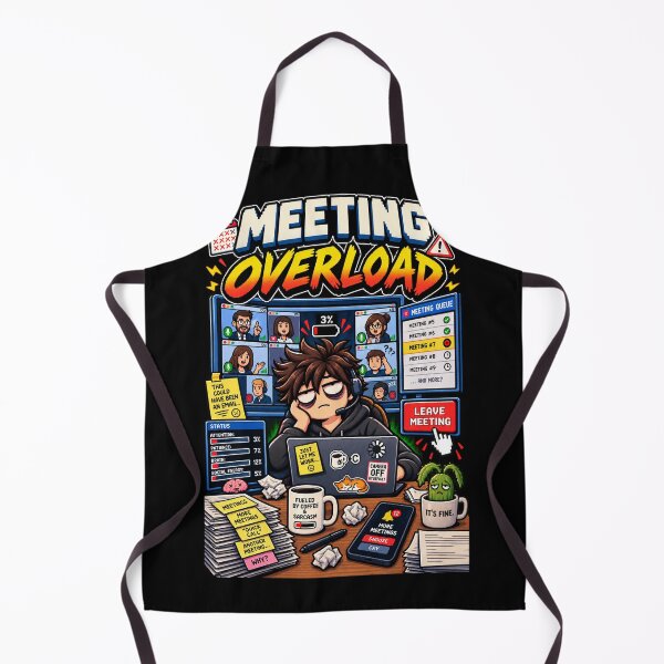 Item preview, Meeting Overload – Retro Pixel Work Meeting Humor designed and sold by Mad Factory Designs.