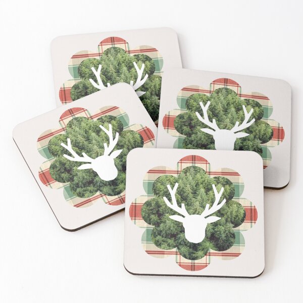 Item preview, Rustic White Reindeer & Christmas Ornaments Ornament Art designed and sold by Liberarteprint.