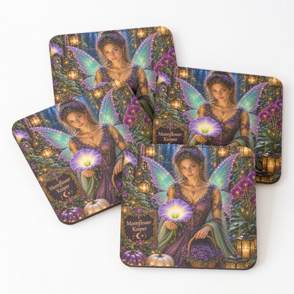 Item preview, Moonflower Keeper – Enchanted Halloween Greenhouse Fairy-Upscaled designed and sold by Novel Works Studio.