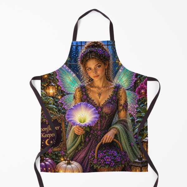 Item preview, Moonflower Keeper – Enchanted Halloween Greenhouse Fairy-Upscaled designed and sold by Novel Works Studio.