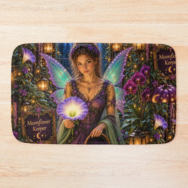 Item preview, Moonflower Keeper – Enchanted Halloween Greenhouse Fairy-Upscaled designed and sold by Novel Works Studio.