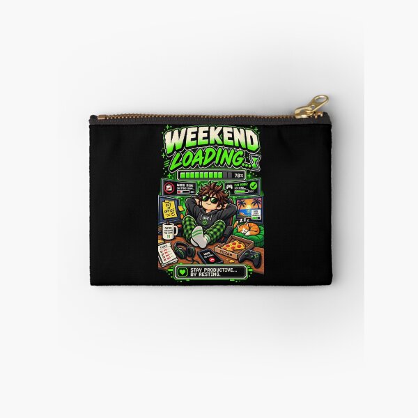 Item preview, Weekend Loading – Retro Pixel Work Mode Humor designed and sold by Mad Factory Designs.