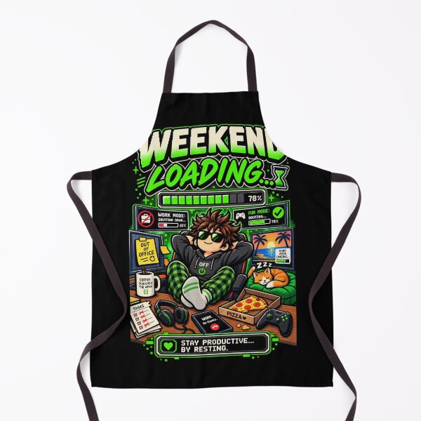 Item preview, Weekend Loading – Retro Pixel Work Mode Humor designed and sold by Mad Factory Designs.