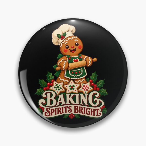 Item preview, Baking Spirits Bright – Gingerbread Baker designed and sold by electricpeacock.