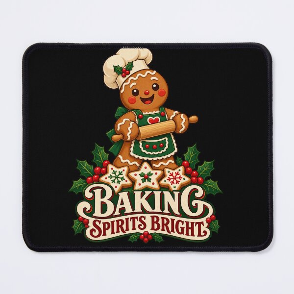 Item preview, Baking Spirits Bright – Gingerbread Baker designed and sold by electricpeacock.