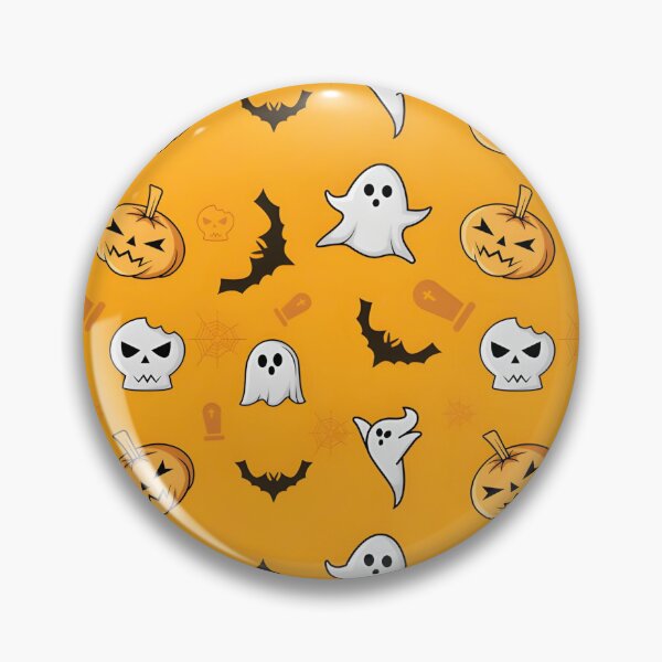 Item preview, Cute Halloween Ghost, Pumpkin, Skull and Bat Seamless Pattern designed and sold by interdesigner.