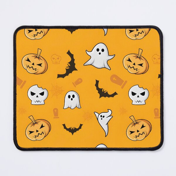 Item preview, Cute Halloween Ghost, Pumpkin, Skull and Bat Seamless Pattern designed and sold by interdesigner.