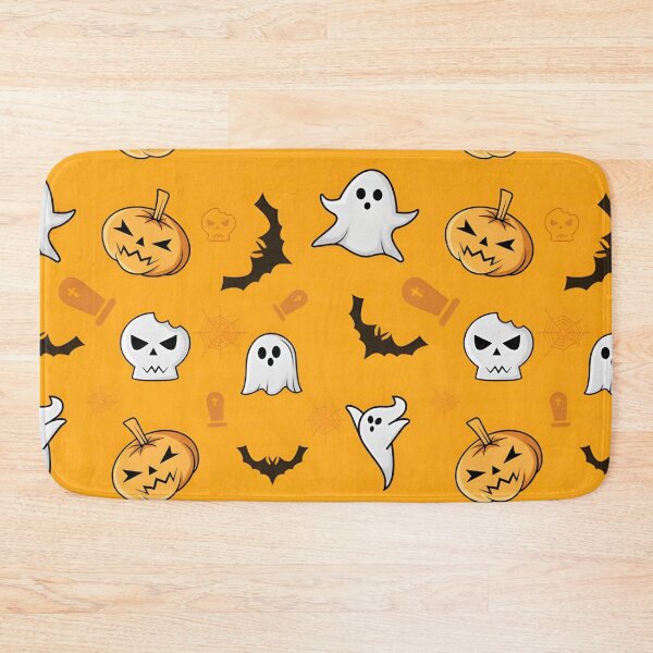 Item preview, Cute Halloween Ghost, Pumpkin, Skull and Bat Seamless Pattern designed and sold by interdesigner.