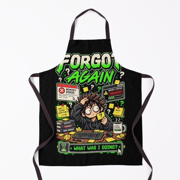 Item preview, Forgot Again – Retro Pixel Memory Error Humor designed and sold by Mad Factory Designs.