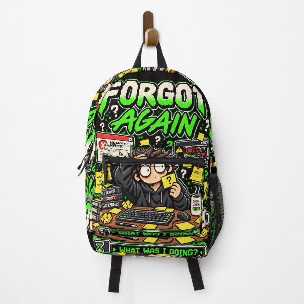 Item preview, Forgot Again – Retro Pixel Memory Error Humor designed and sold by Mad Factory Designs.