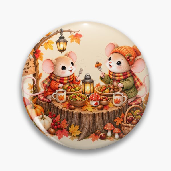 Item preview, Cozy Autumn Mice Feast – Cute Fall Harvest Friends designed and sold by blankTeeShirt.