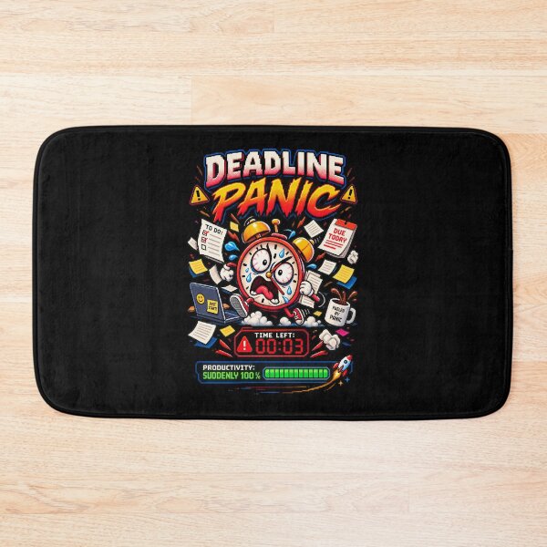 Item preview, Deadline Panic – Last Minute Productivity Pixel Humor designed and sold by Mad Factory Designs.