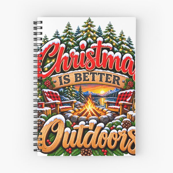 Item preview, Christmas Is Better Outdoors Campfire Camping Christmas designed and sold by 198tees.