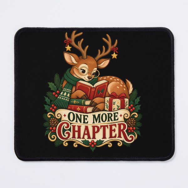 Item preview, One More Chapter – Christmas Reading Reindeer designed and sold by electricpeacock.