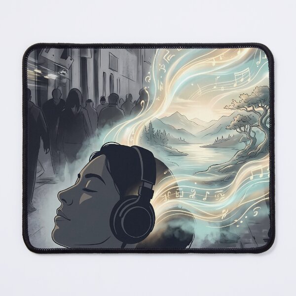 Item preview, Music Escape - Mind Landscape Art with Headphones designed and sold by HeloyPinter.