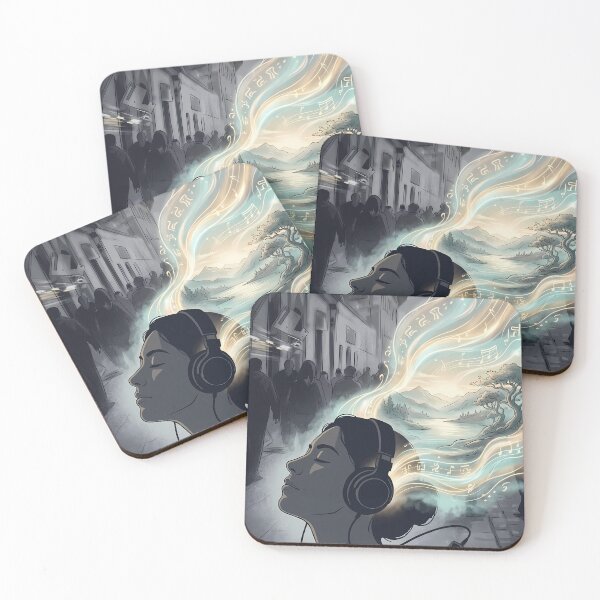 Item preview, Music Escape - Mind Landscape Art with Headphones designed and sold by HeloyPinter.