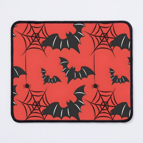 Item preview, Red Halloween Bats, Spiders and Webs Seamless Pattern designed and sold by interdesigner.