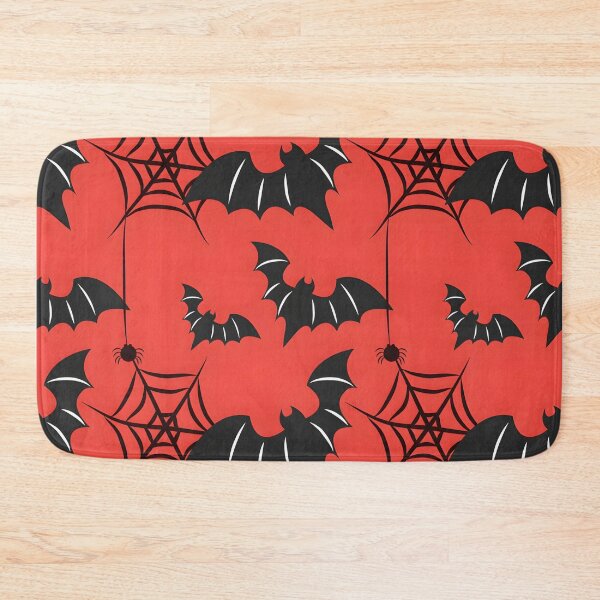Item preview, Red Halloween Bats, Spiders and Webs Seamless Pattern designed and sold by interdesigner.
