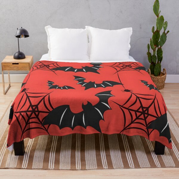 Item preview, Red Halloween Bats, Spiders and Webs Seamless Pattern designed and sold by interdesigner.