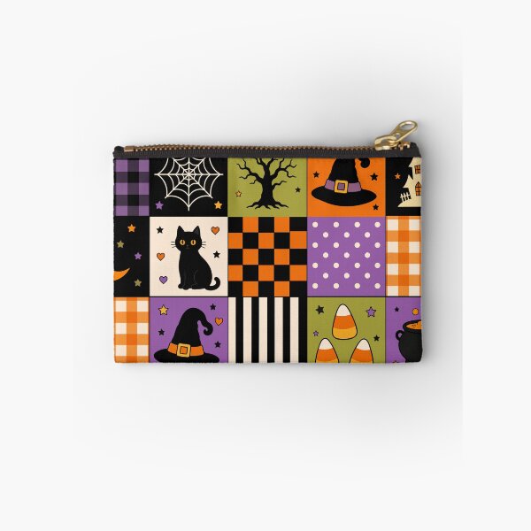 Item preview, Retro Halloween Patchwork Spooky Pattern designed and sold by VibnWalls.