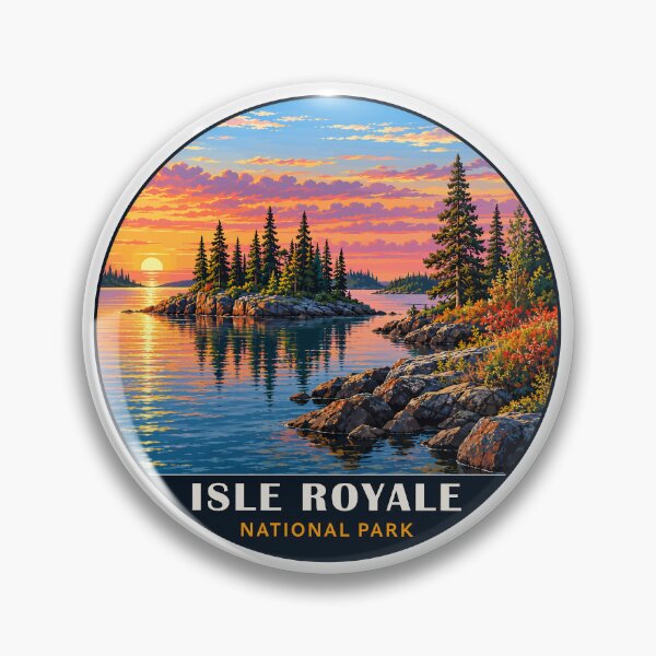 Item preview, Isle Royale National Park Retro Wilderness designed and sold by Gideon Emmerich.