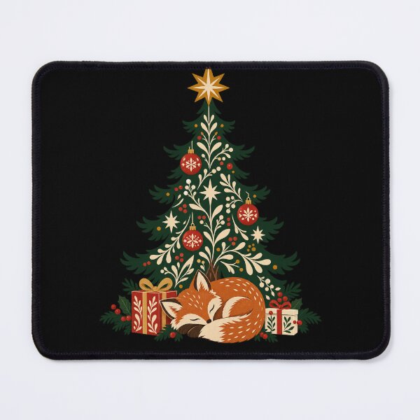 Item preview, Peaceful Pines – Fox Sleeping beneath a Christmas Tree designed and sold by electricpeacock.