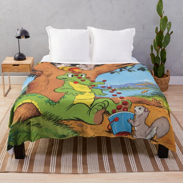 Item preview, Vintage Children’s Book Wall Art, Crocodile and Squirrel Illustration, Storybook Nursery Decor designed and sold by RickE.