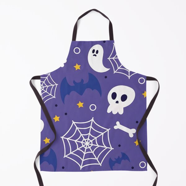 Item preview, Purple Halloween Skull, Ghost and Spiderweb Seamless Pattern designed and sold by interdesigner.